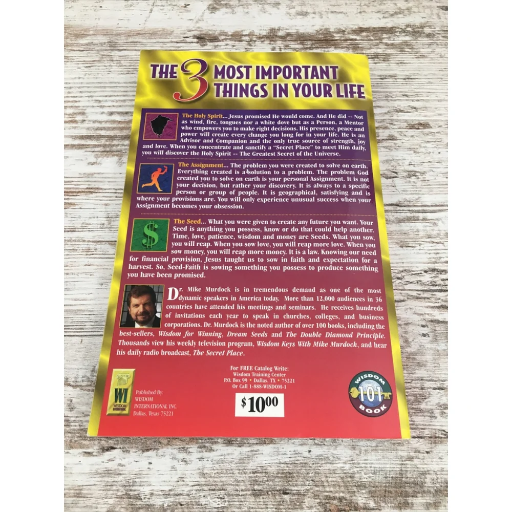 The 3 Most Important Things in Your Life by Mike Murdock (Trade Paperback, 1997)